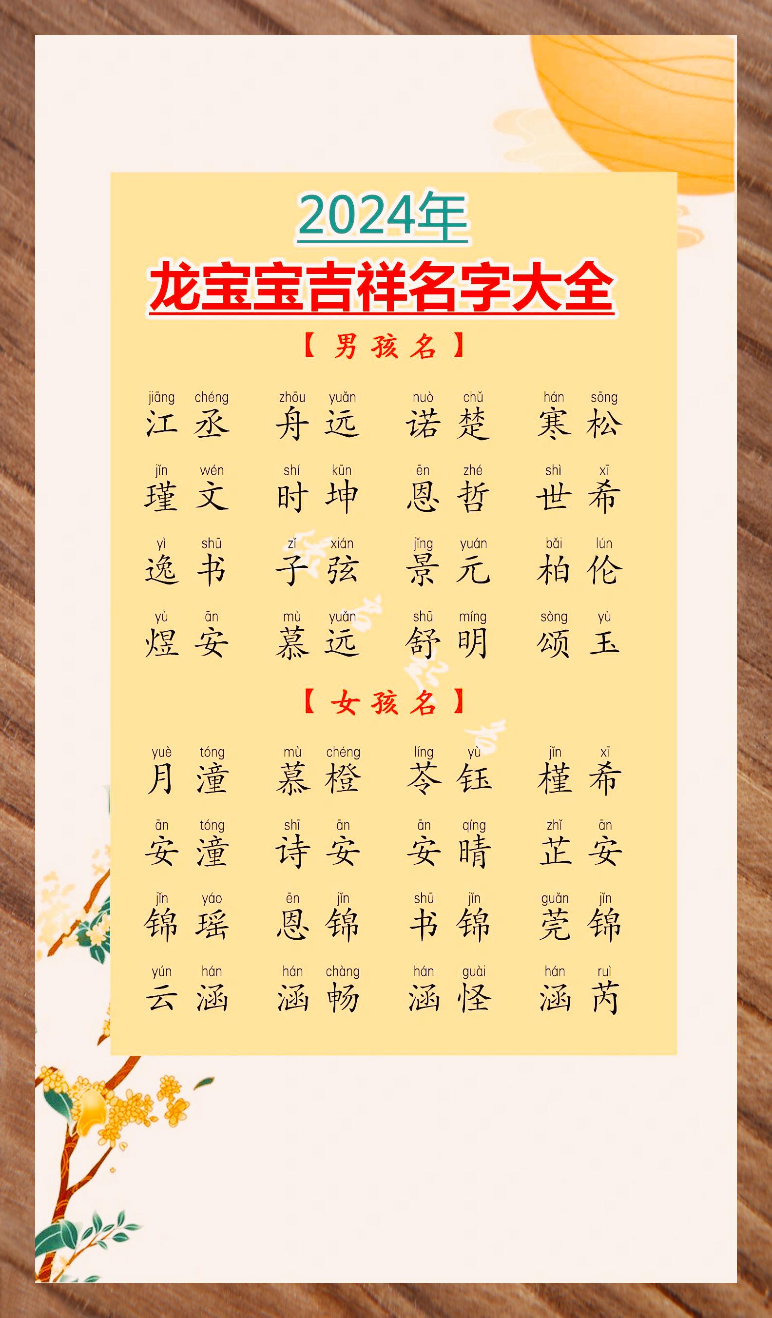 2024起名付费(2024宝宝取名免费起名大全)