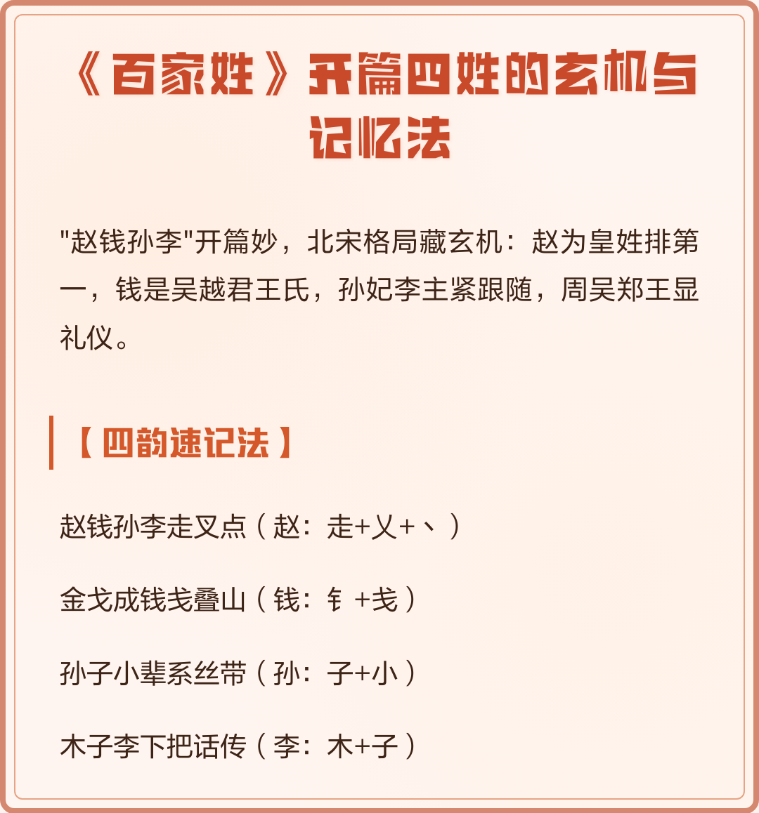 百家姓背诵口诀视频(百家姓原版全文)