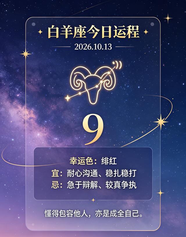 今日白羊座运势指数(白羊座今天运势怎么样)