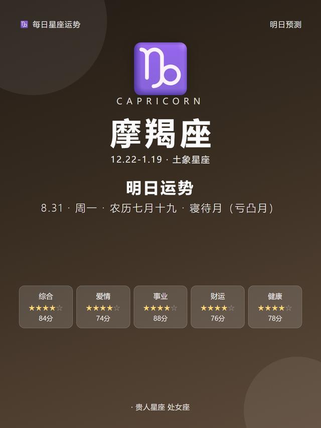 摩羯座一周运势(摩羯座一周幸运色)
