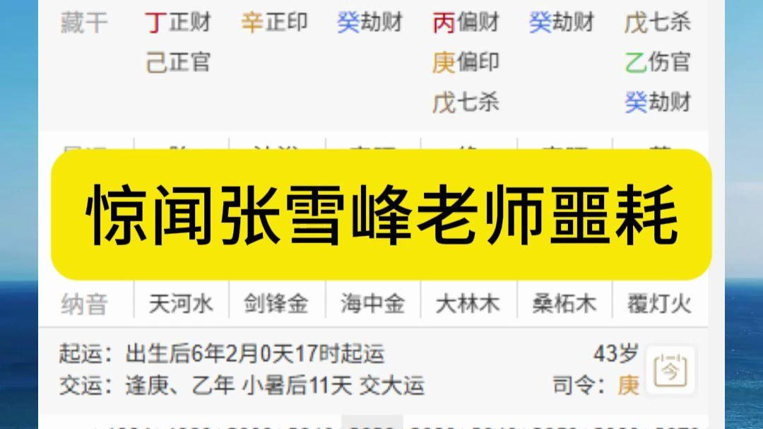 张雪峰八字命理优势(张雪峰八字里到底藏了什么)