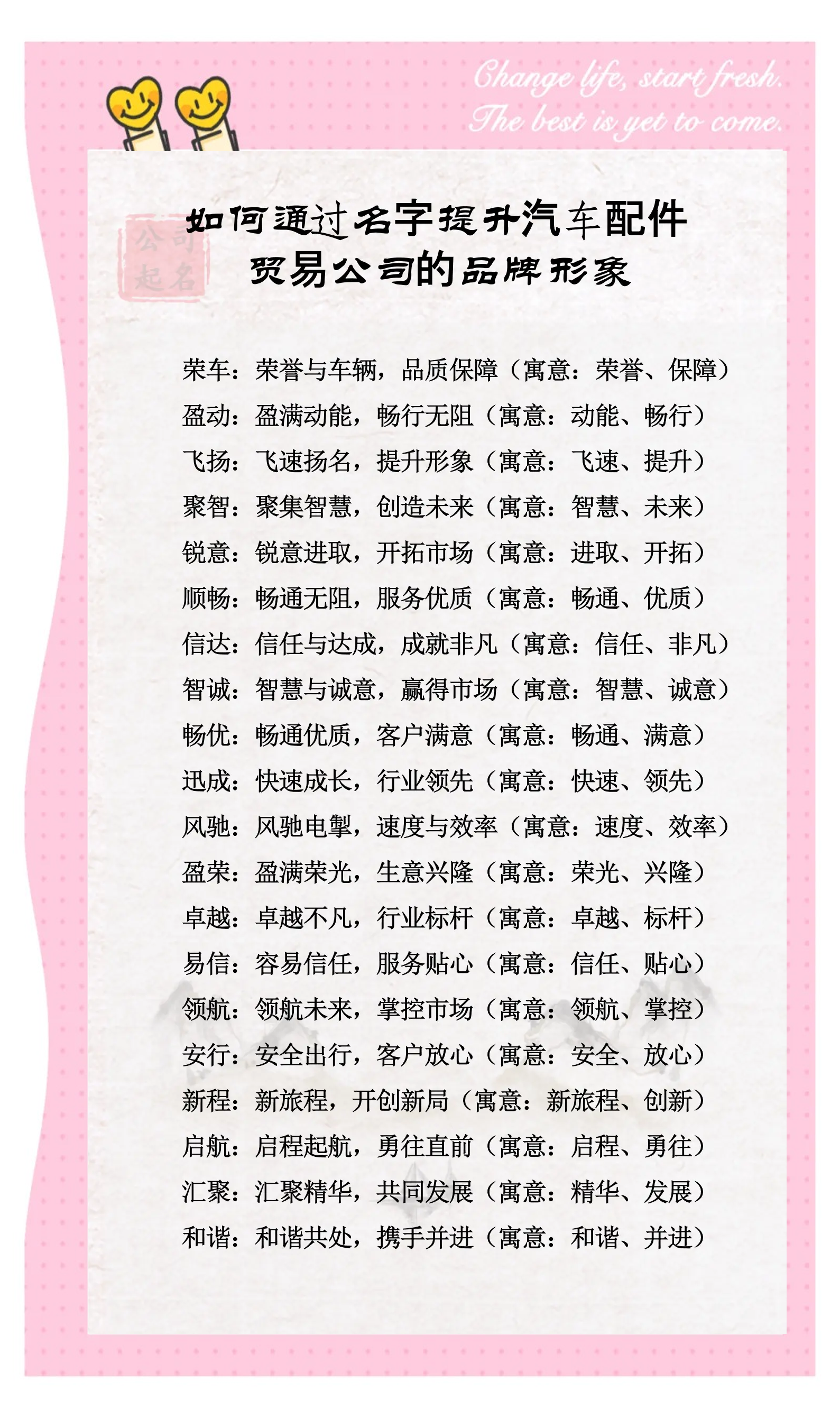 公司起名常用字(公司起名用哪些字比较好) 公司起名常用字(公司起名用哪些字比较好)