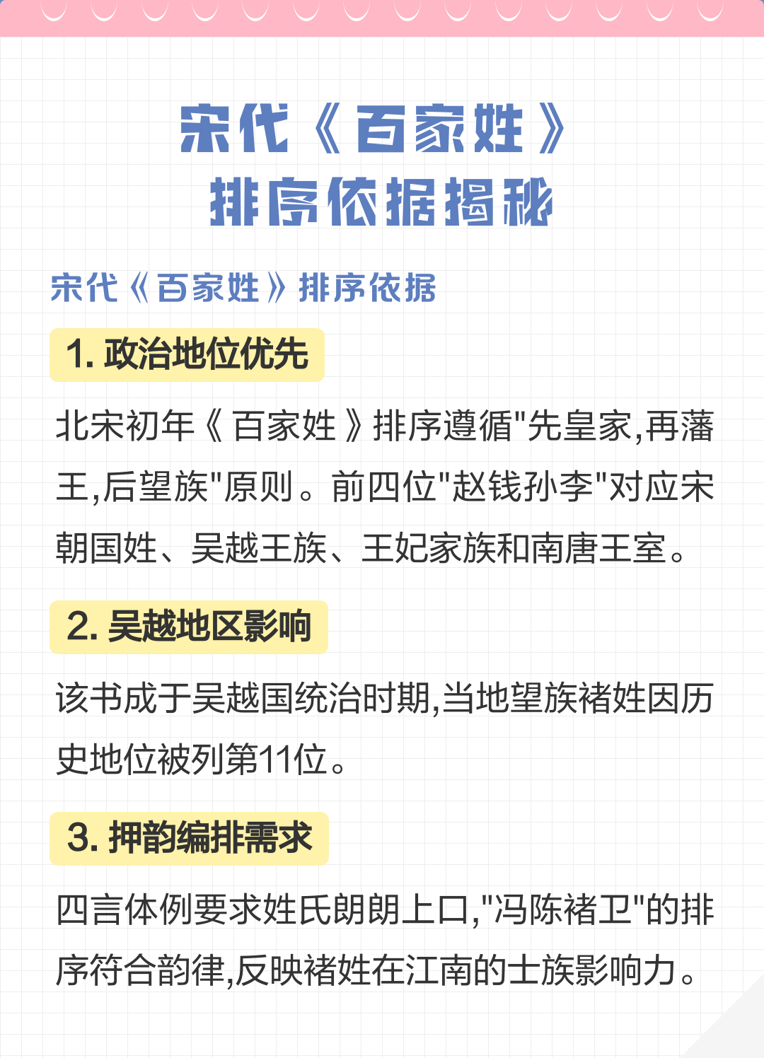 宋版百家姓第400个(宋在百家姓里面排名第几) 宋版百家姓第400个(宋在百家姓里面排名第几)