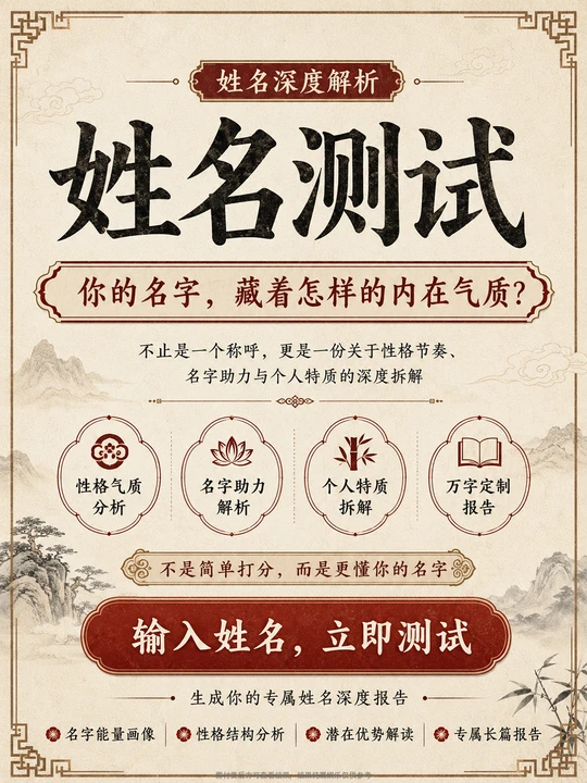 姓名打分测试免费准(姓名打分100分测试)