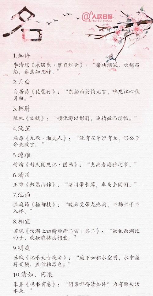 取名唐诗(唐诗中取名) 取名唐诗(唐诗中取名)