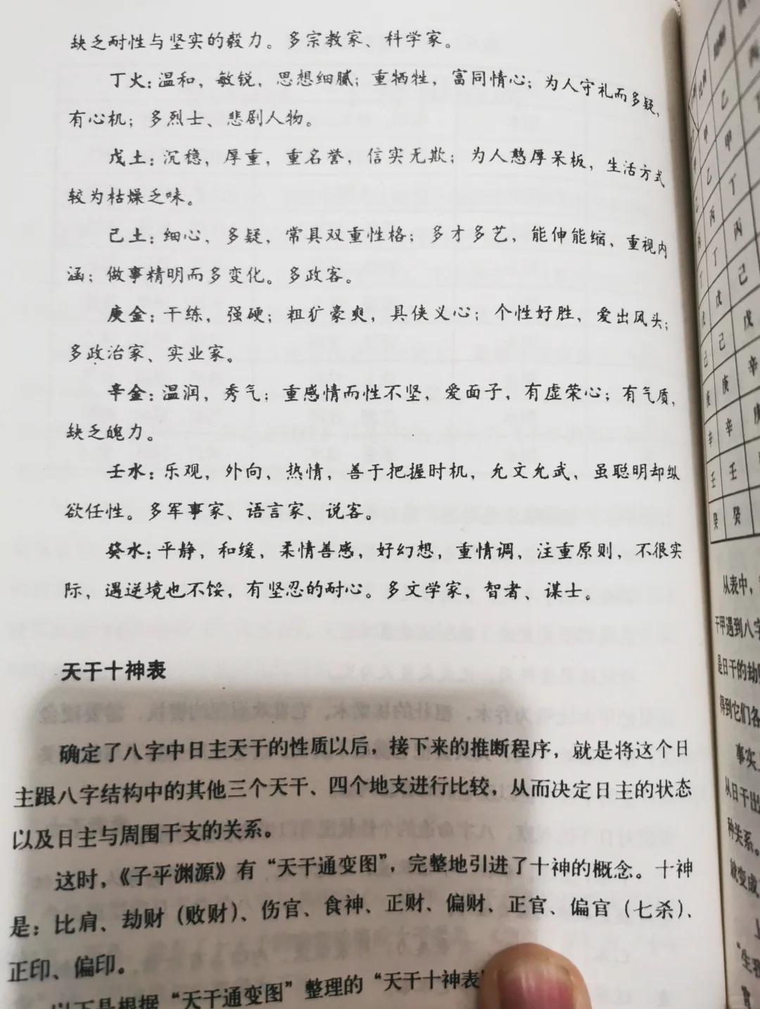 十天干喜忌总结枝巧(十天干喜忌用神对照表)