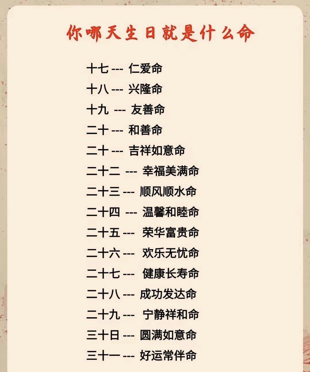 36种命格一览表(女人上等命格一览表) 36种命格一览表(女人上等命格一览表)