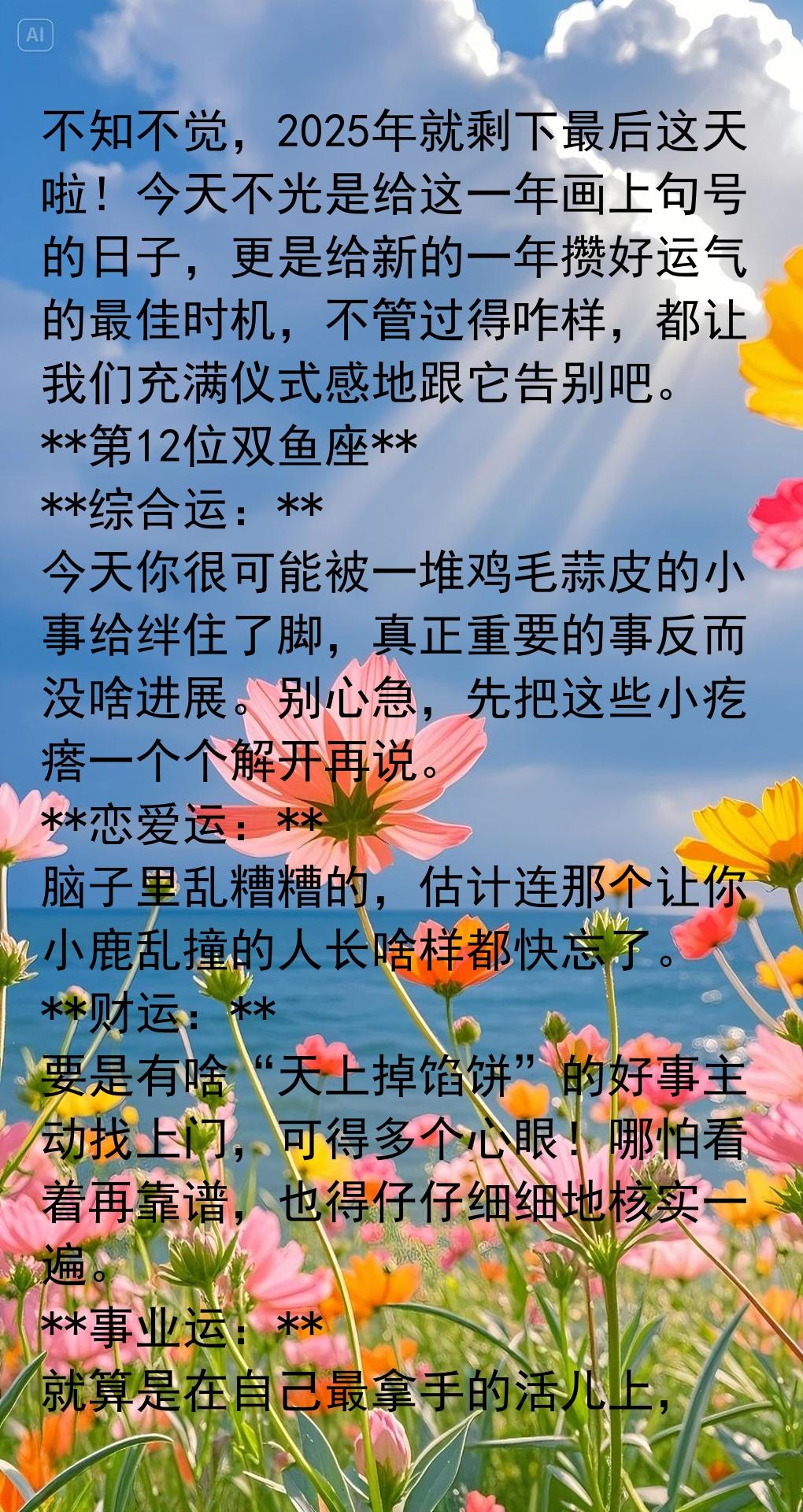 看看最近运势(看最近5天的运势)