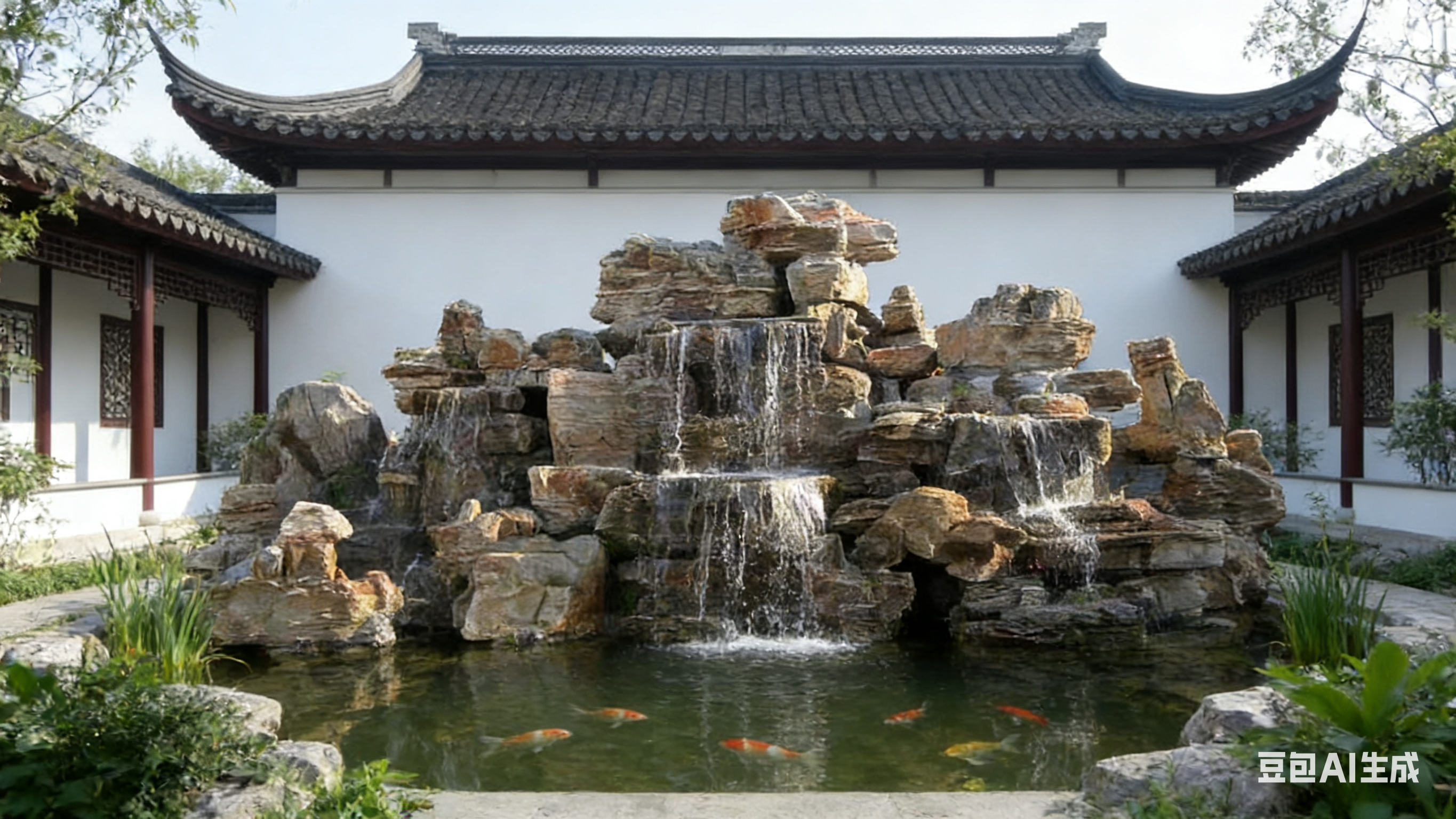 庭院假山怎么摆好看(庭院假山石用哪种好看)