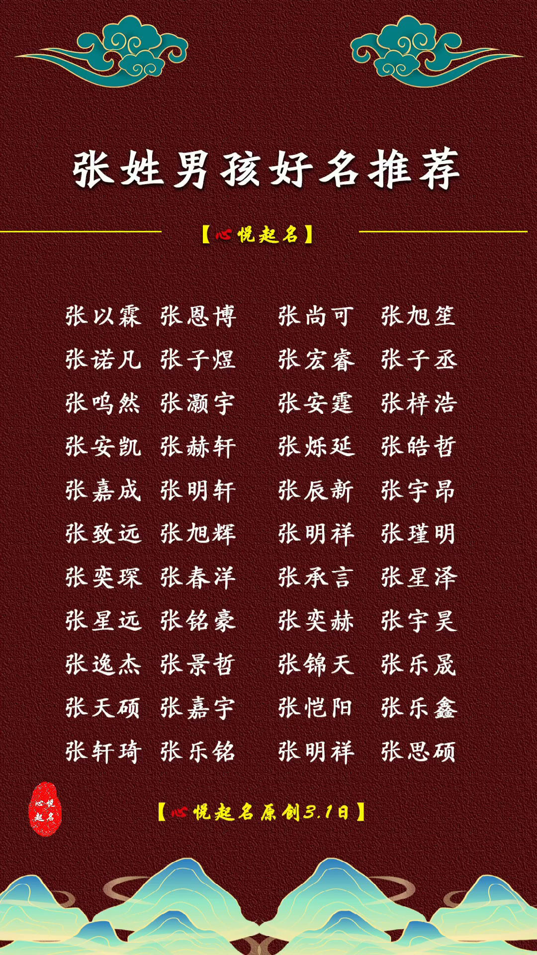 起名字男孩姓张(起名字男孩姓张允什么意思)